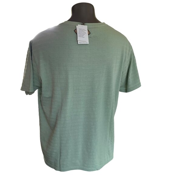 PX Mens Henly Striped Green Shirt Size 3XL Top u - Picture 2 of 10